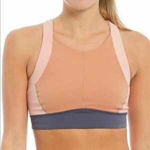 Free People Pink and Tan Sports Bra